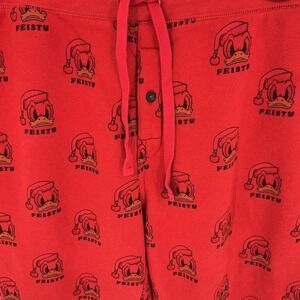American‎ Eagle Disney Donald Duck FEISTY Pants Men's XL TG Red Comfy Sleepwear